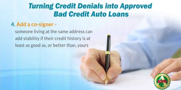 Turning Credit Denials into Approved Bad Credit Auto Loans