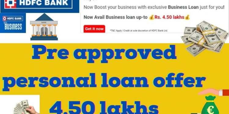 hdfc bank pre approved business loan business loan offer