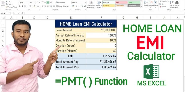 Home Loan EMI Calculator in Excel | EMI Calculator in MS Excel | Loan Interest Calculation in Excel