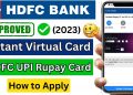 HDFC UPI Rupay Credit Card Apply Process | INSTANT APPROVAL 2023