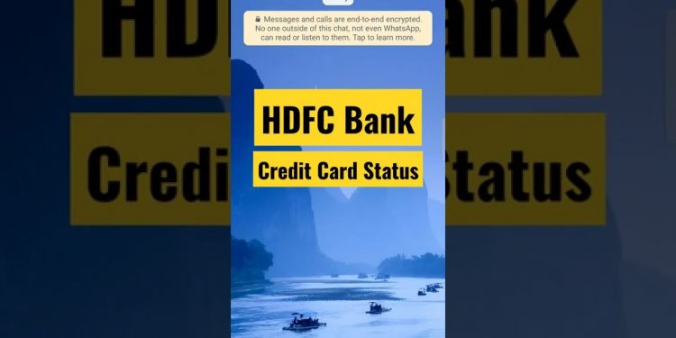 how to check credit card application status hdfc bank ?