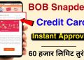 BOB Snapdeal Credit Card Instant Approval 2023 | Bank of Baroda New Credit Card Launch