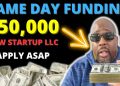 $50000 Business Loan For New LLC | Best New LLC Startup Loans 2023