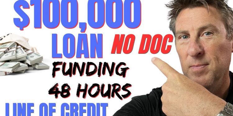 NO DOC $100,000 Line of Credit Loan FAST STREAMLINED!