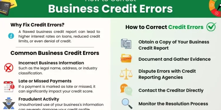 Fixing Business Credit Errors — How to Correct Mistakes