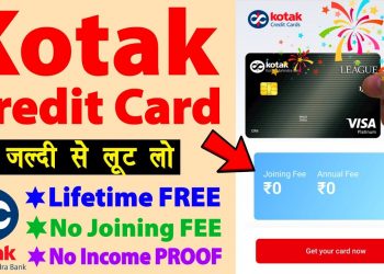 Kotak Lifetime FREE credit card Apply online (No Income Proof) | Kotak League Platinum Credit card