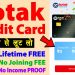 Kotak Lifetime FREE credit card Apply online (No Income Proof) | Kotak League Platinum Credit card