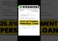 Personal Loan Settlement 26.6% #loansettlement #creditcard