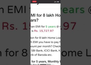 8 lakh home loan for 5 years, Calculate monthly EMI for SBI, HDFC, ICICI Bank – home loan interest