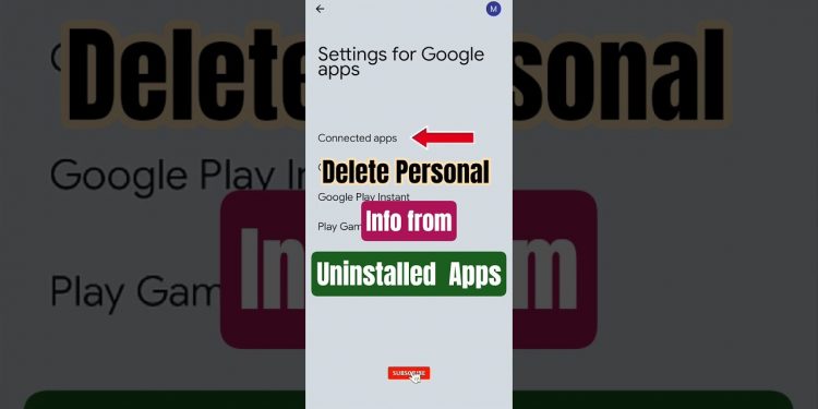 How to delete personal info from uninstalled apps? #shorts #shortsfeed #ytshorts