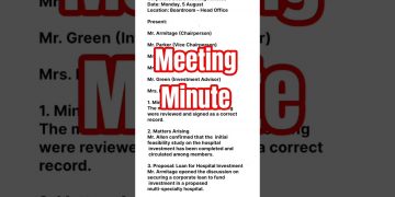 How to write a meeting minute?Minutes of meeting|Meeting minute|MOM|Business Communication #english