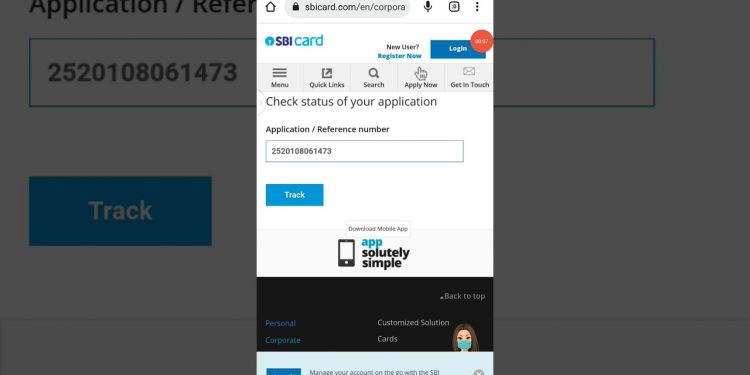 Sbi Credit Card Applications Status Check #shorts #viral #ytshorts How to check Sbi Card Status