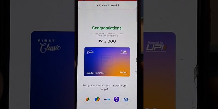 IDFC First Bank Digital UPI Credit Card Apply Short video